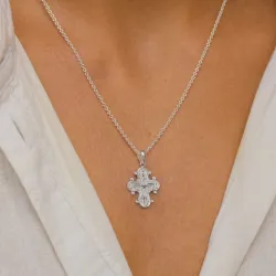 15 x 25 mm dagmarkors hängen i silver - Amoré