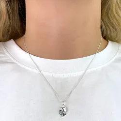 tro-hopp-kärlek hängen i silver - Amoré