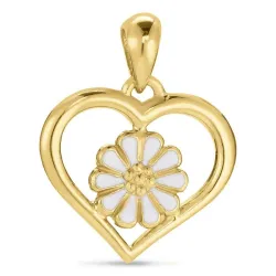 hjärta prästkrage hängen i förgyllt silver - Maggie