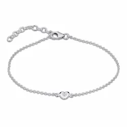 hjärta zirkon armband i silver - Amoré