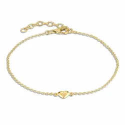 hjärta zirkon armband i förgyllt silver - Amoré