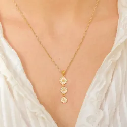 prästkrage halsband i förgyllt silver - Maggie