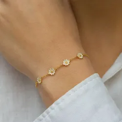 prästkrage armband i förgyllt silver - Maggie