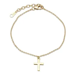 kors armband i förgyllt silver - Amoré