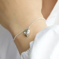 studentmössa armband i silver