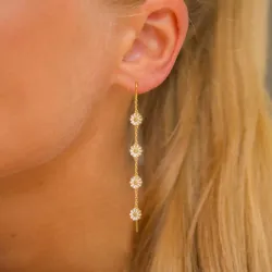 prästkrage kedja örhängen i förgyllt silver - Maggie