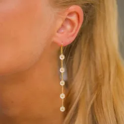 prästkrage kedja örhängen i förgyllt silver - Maggie