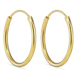 18 mm creol i förgyllt silver - Mix & Match