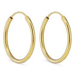 20 mm creol i förgyllt silver - Mix & Match