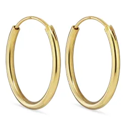 18 mm creol i förgyllt silver - Mix & Match
