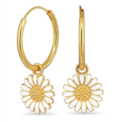 18 mm prästkrage creol i förgyllt silver - Matilda