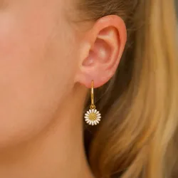 18 mm prästkrage creol i förgyllt silver - Matilda