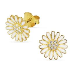 11 mm prästkrage örhängestift i förgyllt silver - Matilda