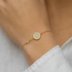 prästkrage zirkon armband i förgyllt silver - Marie