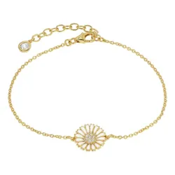 prästkrage zirkon armband i förgyllt silver - Marie