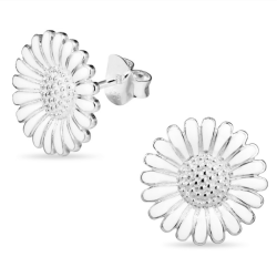 14,5 mm prästkrage örhängestift i silver - Matilda