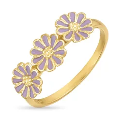 prästkrage lila ring i förgyllt silver - Maggie