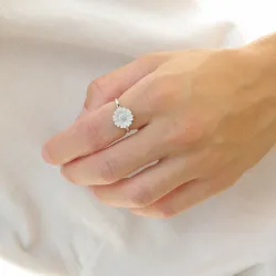11 mm prästkrage ring i silver - Magda
