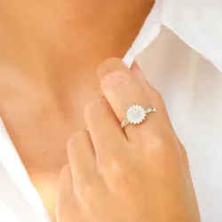 10 mm prästkrage ring i silver - Matilda