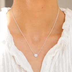prästkrage halsband i silver med hängen i silver - Maggie