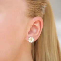 11 mm prästkrage örhängestift i förgyllt silver - Magda