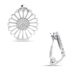 13,5 mm prästkrage öronclips i silver - Marie