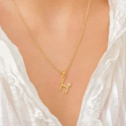 bokstav h hängen i förgyllt silver