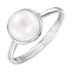 pärla ring i silver