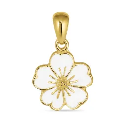 11 mm förgätmigej hängen i förgyllt silver