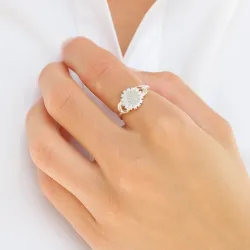 10 mm prästkrage ring i silver - Marie