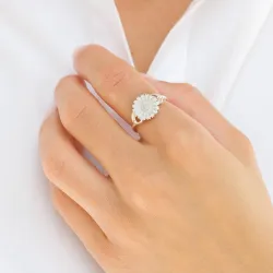 11 mm prästkrage ring i silver - Marie