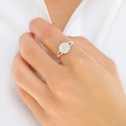 10 mm prästkrage ring i silver - Marie