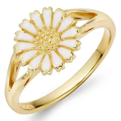 10 mm prästkrage ring i förgyllt silver - Marie