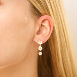 prästkrage örhängen i förgyllt silver - Maggie