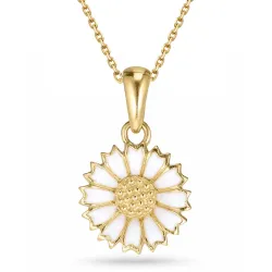 11 mm prästkrage halskedja med berlocker i förgyllt silver - Marie