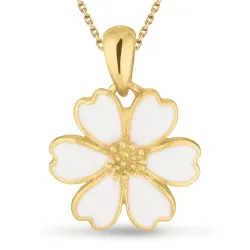 prästkrage hängen med halskedja i förgyllt silver - Magda