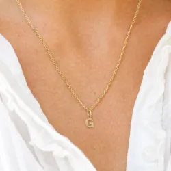 bokstav g hängen i 8 karat guld - My Letter