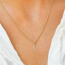 bokstav e hängen i 8 karat guld - My Letter