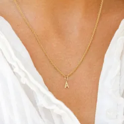 bokstav a hängen i 8 karat guld - My Letter