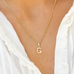 bokstav g hängen i 8 karat guld - My Letter