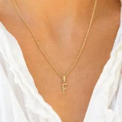 bokstav f hängen i 8 karat guld - My Letter