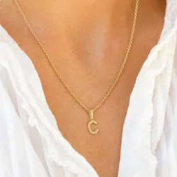 bokstav c hängen i 8 karat guld - My Letter