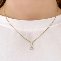 bokstav s hängen i 8 karat guld - My Letter