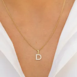 bokstav d hängen i 8 karat guld - My Letter