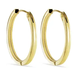 17 mm creol i 8 karat guld - Gold Collection