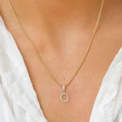 bokstav o hängen i 8 karat guld - My Letter