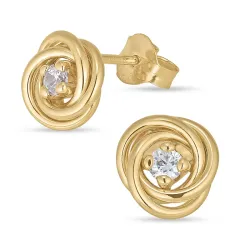 örhängen i 8 karat guld med zirkon - Gold Collection