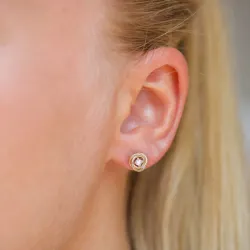 örhängen i 8 karat guld med zirkon - Gold Collection