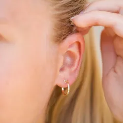 14 mm halvcreol i 8 karat guld - Gold Collection