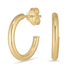 14 mm halvcreol i 8 karat guld - Gold Collection